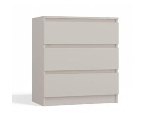 KOBI MALWA Commode M3 | Commode Moderne à 3 tiroirs | Design Minimaliste | Meuble Fonctionnel pour la Chambre à Coucher, Le Salon et la Chambre d'enfant (Beige-Cachemire)