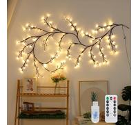 Koboko Guirlande lumineuse Willow Vine, 72 LED Guirlande de branches d'arbre en saule, 8 modes USB, branche de saule en arbre lumineux avec télécommande|Minuteur, Branches artificielles flexibles pour
