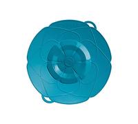 Kochblume Protection anti-débordement en silicone pour casseroles et poêles, couvercle micro-ondes, protection anti-éclaboussures et embout de cuisson vapeur | Couleur : turquoise, taille M