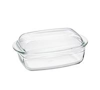 KochenProfi Ellass Plat à gratin rectangulaire en verre borosilicate avec couvercle 32,5 cm 4,5 l