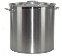 Kochtopf aus Edelstahl mit Randverstärkung und Deckel Ø50 cm Höhe 50 cm 98,1 Liter