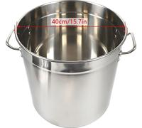 Kochtopf, grande capacité de 50 litres, en acier inoxydable robuste, couvercle bombé pour une meilleure conservation de la chaleur, 50 litres, 5 litres