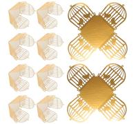 KOCKSHION 50 Pièces Coffret Présent Chocolat en Papier Or Cage Décorative, Emballage Séparé pour Chocolats, Prévient le Roulage, pour Fête Élégante