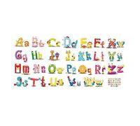 KOCKSHION Autocollants Lettres Anglaises Adhésifs Pvc 26 Lettres Décoratives Murales Créatives Pour Chambre Bébé Usage Éducatif Kit Complet