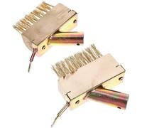 KOCKSHION Brosse à Désherber en Fil Métallique 2pcs pour Joints de Pavage et Trottoirs, Manche en Bois, pour Enlever la Mousse Tenace, Usage Pratique en Extérieur