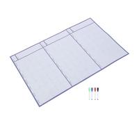 KOCKSHION Calendrier Mural Effaçable Double-face en Papier Couché pour Bureau et Séparateur, Tableau Planning Semaine Réutilisable avec Marqueurs Effaçables, 1 Set pour Professionnels