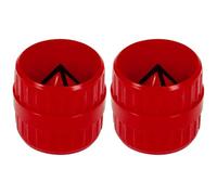 KOCKSHION Ébavureur pour Cuivre 2pcs Outil Plomberie Professionnel Chanfreinage Intérieur Extérieur Acier Ressort Abs Rouge pour Tuyaux 5-38mm Maintenance Canalisation