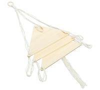 KOCKSHION Étagère Murale Macramé Bohème en Corde de Coton Tressée à 3 Niveaux, Support Mural Triangulaire Décoratif pour Plantes et Objets Salon ou Chambre