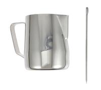 KOCKSHION Pichet à Lait Acier Inoxydable avec Stylet pour Latte Art Pichet de Moussage de Lait et Facile à Nettoyer pour Cappuccino et Café