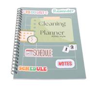 KOCKSHION Planificateur de Nettoyage, Calendrier de Nettoyage, Papier, Vert Clair, Mise en Page Interactive, Réutilisable, pour Voyage et Travail, pour Adolescents et Adultes