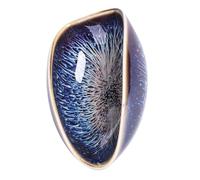 KOCKSHION Porte-théière en Céramique Bleue Design Créatif, Cuillère à Café Unique pour Verser le Thé en Douceur, Accessoire pour Maison de Thé ou Restaurant