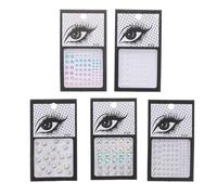 KOCKSHION Strass Autocollant Visage 5 Feuilles de Stickers Nacrés en Acrylique Facile à Appliquer Enlever pour Front et Oreilles, pour Festivals et Occasions Diverses
