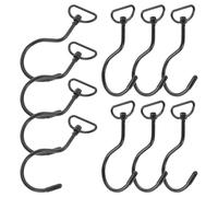 KOCKSHION Support de Tringle de Placard Suspendu 10pcs Crochet Métallique Pivotant en Acier Inoxydable sans Perçage Multi-fonction Cuisine et Salle de Bain
