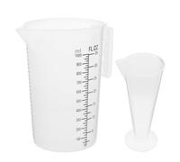 KOCKSHION Tasses à Mesurer Épaisses en Pp Transparent Graduation Claire, Lot de 2 Pièces 100ml et 1000ml, Accessoires Cuisine Pratiques pour Dosage Facile Cuisine
