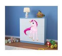 Kocot Kids - Commode babydreams bleue Unicorne Blanc G