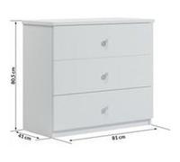 Kocot Kids - Commode blanche Zoo blanc G