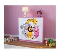 Kocot Kids - Commode rose Zoo Blanc G