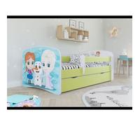 Kocot Kids Lit Babydreams La Reine des neiges vert avec un tiroir matelas 140/70 - 5903282036994
