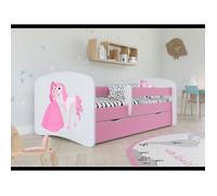 Kocot Kids Lit Babydreams princesse rose cheval avec un tiroir sans matelas 140/70 - 5903282038899