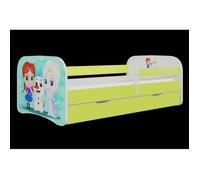 Kocot Kids Lit Babydreams vert La Reine de neiges sans tiroir matelas 140/70 - 5903282008526