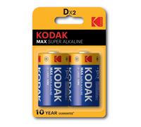 Pile alcaline LR20 KD2 AM1 1,5V KODAK MAX Blister de 2 piles