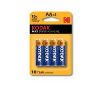 Kodak Piles Alcalines MAX LR6 (AA) - pack de 4