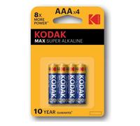 Kodak Max Super Pile Alcaline AAA Lr03 Blister * 4 (4 pcs, AAA, 1150 mAh), Batteries + piles