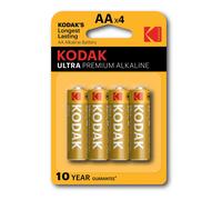 Kodak Pile Ultra Premium LR6 AA Alcaline 1,5V Pack de 4