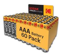 KODAK Piles Alcalines AAA (60 Pièces) LR03, 1,5V, 109% Plus Longue Durée | Conservation 10 Ans, Design Anti-Fuite Avancé, Idéal Appareils Forte & Faible Consommation
