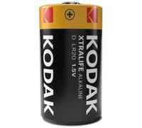 KODAK Piles Alcalines D (8 Pièces) LR20, 1,5V, Mono