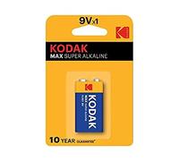 Pile alcaline 6LR61 6AM6 9V KODAK MAX Blister d'1 pile