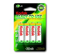 KODAK Piles Rechargeables Ni-MH AA 1,2 V 2100 mAh - Lot de 4