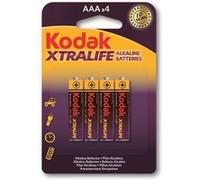 Kodak Piles CAT 30951990 XTRALIFE AAA (LR03) Alcalines Pack de 4 Noir