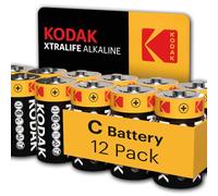 KODAK Xtralife Piles C-LR14 Alcaline 1,5V - Pack de 12