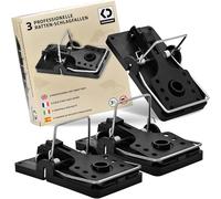 Köder-Discount 3 x Piège à Rat Professionnel 14 cm - Tapette à Rats sans Poison | Mécanisme Puissant | Réutilisable & résistant aux intempéries | Intérieur et extérieur | pour Rats, Pas pour Souris