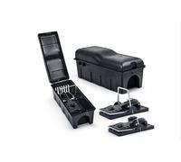 Köder-Discount Kit de piège à rats - 2 boîtes à appâts et 2 pièges à frapper | Lutte sûre contre les rats pour la maison, la cave et le jardin | Aide rapide en cas de problèmes de rats | Sans raticide