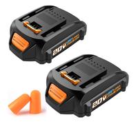 Koedsion Lot de 2 batteries de rechange 3000 mAh pour Worx PowerShare 20 V WA3520 WA3525 WA3575 WA3669 WG151s WG155s WG251s WG255s WG540s WG545s WG890 WG891