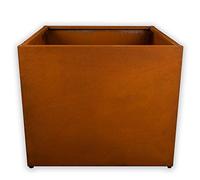Köhko Corten Jardinière carrée surélevée en acier 60 x 60 x 50 cm
