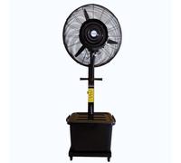 KOEM Ventilateur Magnum - Noir - Ventilateur sur pied électrique - Refroidisseur d'air oscillant - Longue distance - 3 vitesses - Avec réservoir et roues - Pour un usage civil et industriel - Diamètre