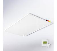 Könighaus Chauffage d’appoint infrarouge - 800 W, kit complet avec thermostat radio ✓ Chauffage au plafond ✓ Chauffage électrique efficace ✓ + 5 ans garantie fabricant ✓ Protection anti surchauffe