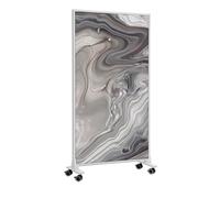 Könighaus Chauffage d’appoint infrarouge avec photo sur pied - 1200 W - économe en énergie = chauffe en 2 min - pieds & thermostat - chauffage mobile sur pied - Avec beau motif : Acrylique