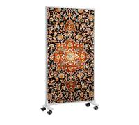 Könighaus chauffage décoratif sur pied 1200 Watt - thermostat | 18-29 m², motif : tapis oriental, chauffage mobile, pieds, chaud en 2 min