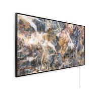 Könighaus chauffage image infrarouge 1000W | Garantie 5 ans | Double protection surchauffe | Corps ultra-plat pour pièces 14-26 m² | Motif : 08. Pierre naturelle | Cadre noir