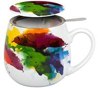 Könitz 1151431694 Tea for One Tasse, Porcelaine, Multicolore, 13,2 x 8,2 x 9,7 cm