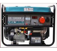 Könner & Söhnen KS 10000E-3 groupe électrogène, moteur essence 18 CV 4 temps, démarrage électrique, régulateur de tension automatique, affichage, 1x16A (400V), 1x16A (230V)