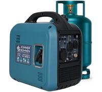 Könner & Söhnen KS 1900iG S Générateur à inverseur GPL 2,0 kW, double carburant, générateur à inverseur en mode éco, groupe électrogène de secours pour une utilisation en extérieur, 230 V/16 A, Euro 5