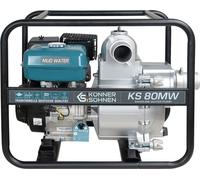 Könner & Söhner KS 80MW motopompe, pompe de l'eau pour fontaines, pompe de l'eau de l'essence de 4 temps, pompe de l'eau de l'essence pour l'eau fortement polluée