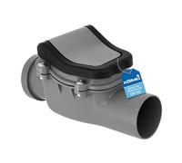 kör4u Clapet anti-retour DN 50 gris pour eaux usées avec protection contre le reflux et les rats