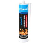 kör4u Colle réfractaire 310 ml, beige, colle pour composants ignifuges, parfaite pour réparer les briques réfractaires endommagées