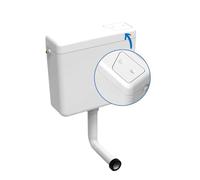 kör4u Réservoir WC blanc 9 litres avec fonction start-stop pour réguler la quantité de chasse d'eau - Kit complet